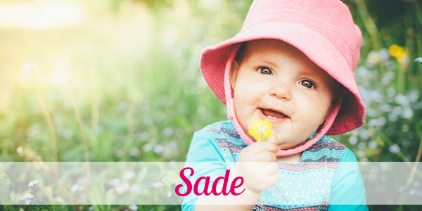 Namensbild von Sade auf vorname.com